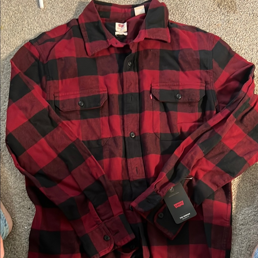 Levi's Classic Red and Black Checkered Shirt